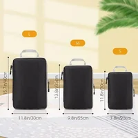 Compressible Packing Travel Storage Bag Cubes Waterproof Lightweigh Suitcase Portable with Handbag Mesh Luggage Organizer Set 2