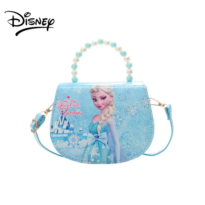 

Disney Children's Bag Frozen Princess Shoulder Bag Fashion Pearl Tote for Girl Kids Toddler Cartoon Crossbody Bag Purse 2023 New