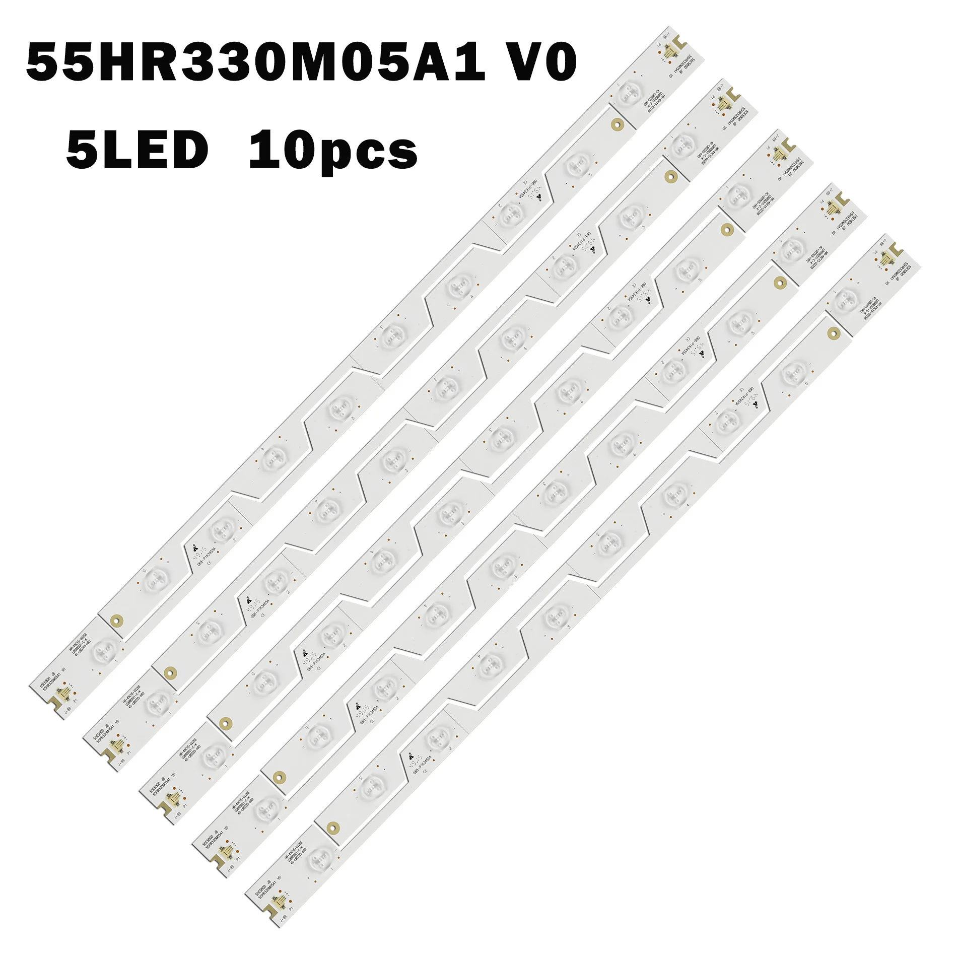 Led Barra de Retroiluminação para Thomson 55ub6406 55ub6406w Lv550ndel Ma4clb5505hr3kt4 Tmt55e580010x53030c-v2 4c-lb5505-yh1 10 Pcs 5leds