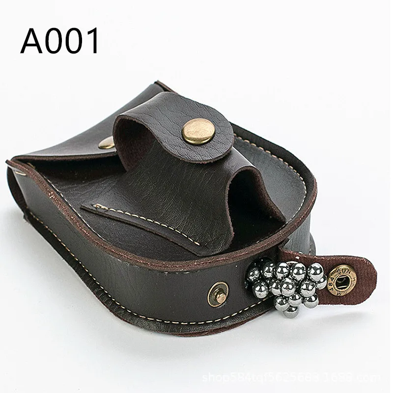 

steel ball package PU Slingshot bag back through the belt durable Leather Material Multifunctional Slingshot hunt Outdoor sports