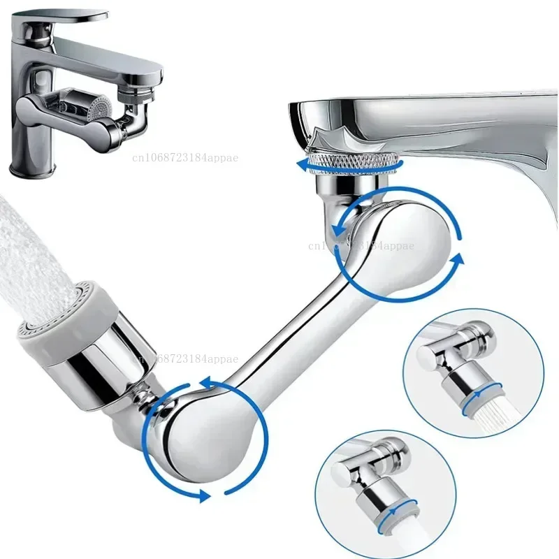 Multifunction 1080&deg; Rotation Faucet Sprayer Head 22/24mm Adaptor Faucet Extender Aerator Splash Bubbler Nozzle Kitchen Tap Tools