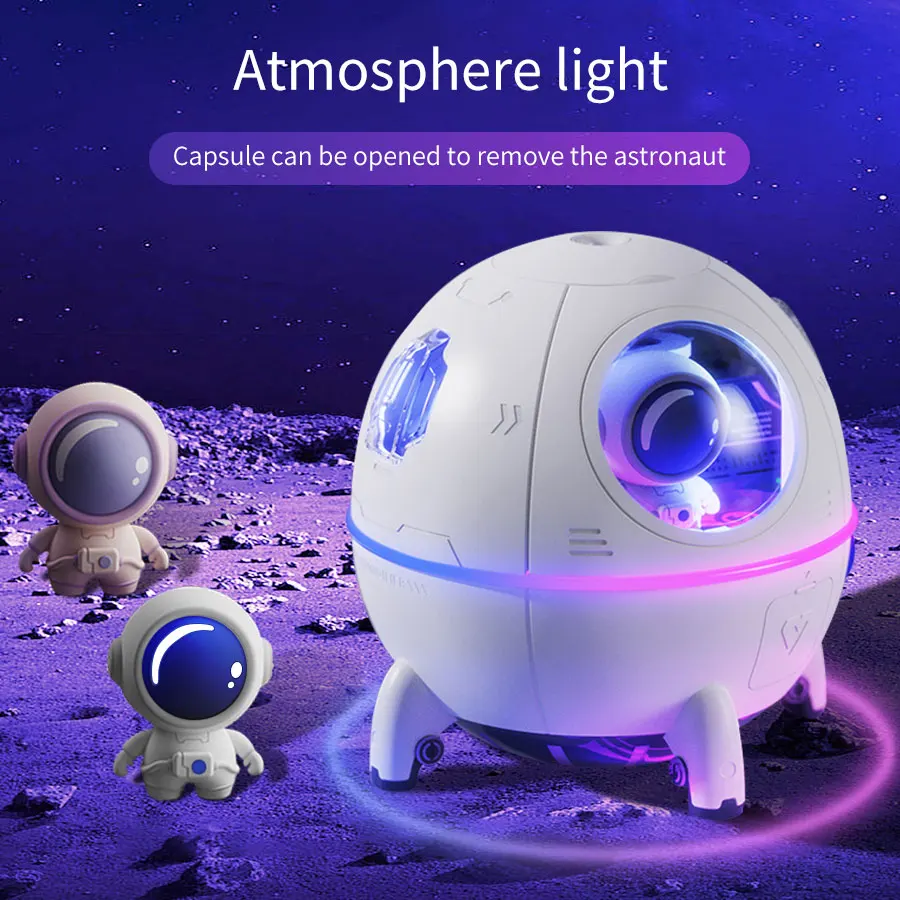 Humidificador de aire con diseño de cápsula espacial