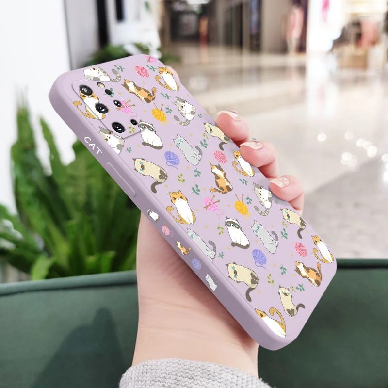 Cat Pattern Silicone Soft Phone Case - Durable & Stylish Cover