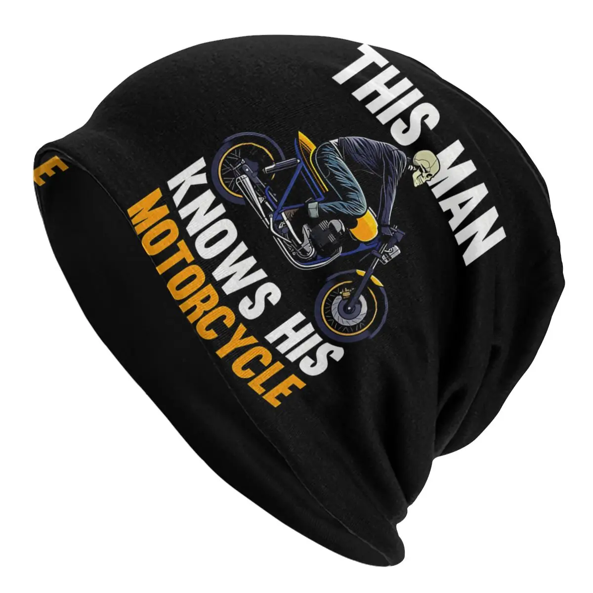 

This Man Knows Thin Bonnet Homme Outdoor Motorcycle Cartoon Skullies Beanies Caps Novelty Hats