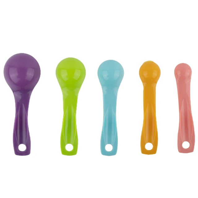 5 Stks/set Plastic Teaspoon Spoon Set With Scale Baking Color Diy Meter  Tool Key Baking Gadgets Spoon Kitchen M5E1 - AliExpress