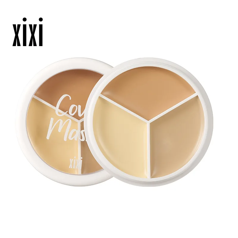 Cover Master Tricolor Concealer with Brush Face Basic Contour Palette Cover Up Flaw Spots Pimples Dark Circles Waterproof Makeup 6