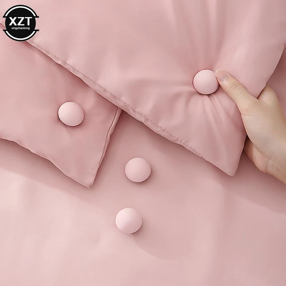 1-10PCS BedSheet Quilt Clip One Button Unlock Duvet Cover Fastener Clip Anti Slip Blanket Buckles Quilt Holder Fixator Grippers