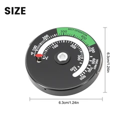 Temperature Stove Thermometer Aluminum Alloy Magnetic Suction Accessories Fire Kitchen Wood Aluminum alloy New