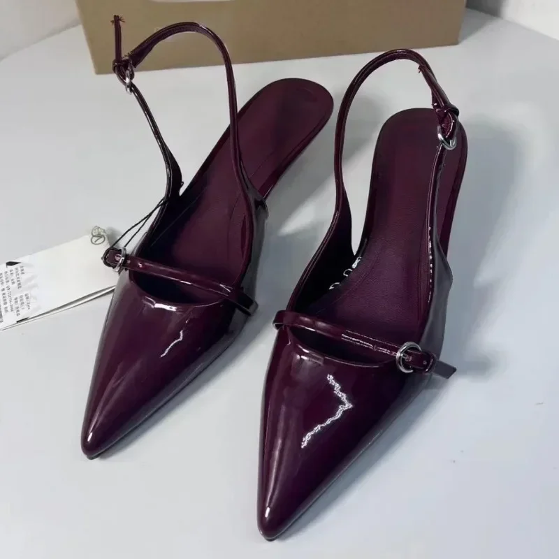 Women High Heels Slingback Sandals Pointed Toe Summer Wedding