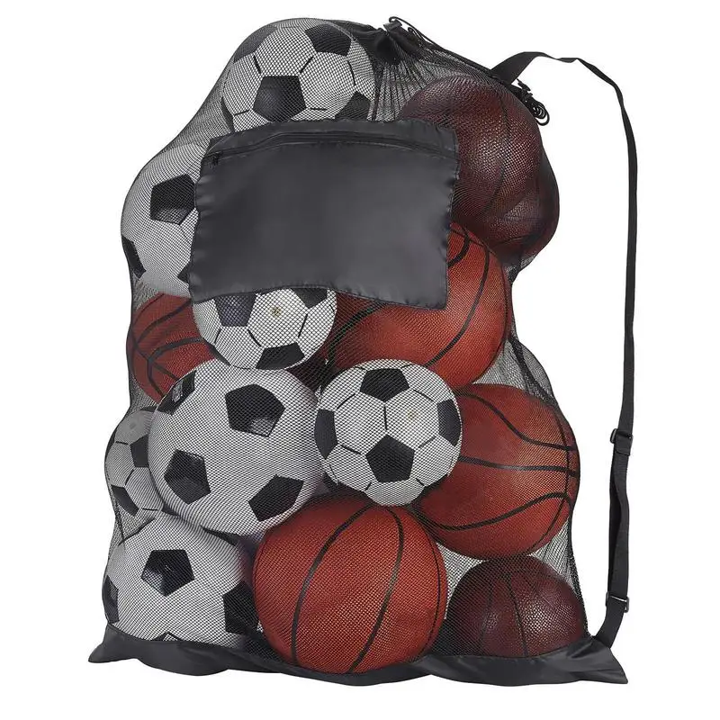 

1pc Large-Capacity Outdoor Sports Bag Pool Storage Mesh Bags Football Basketball Net Toys Floats Balls Organizer For Beach