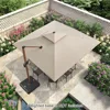 11' X 11' Patio Umbrella Cantilever Outdoor Umbrellas Square Large Parasol Windproof Sunshade Heavy Duty Sun Umbrellas 2