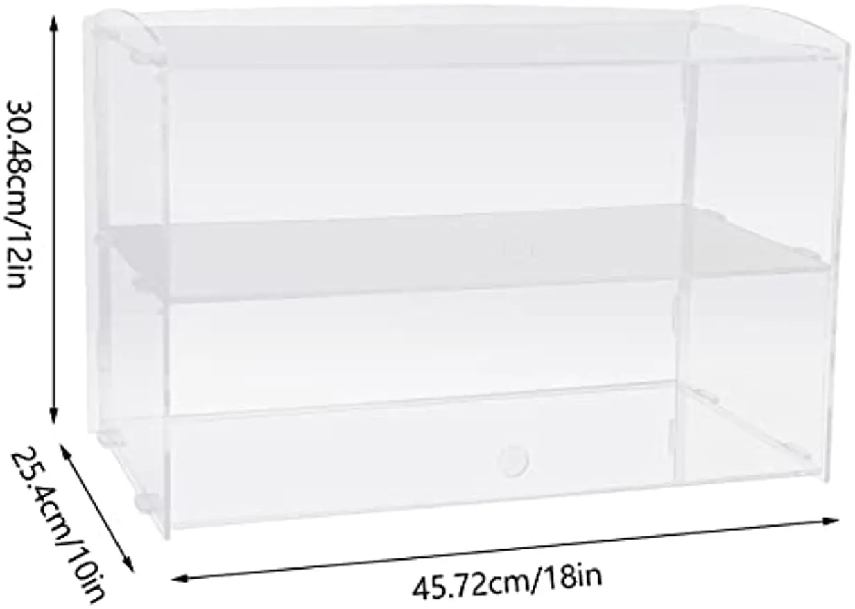Transparent Acrylic Cake Display Cabinet Pastry/Doughnut/Cup Storage Box 2-Layer Bread And Display Rack Dust-Proof