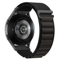 Breathable Alpine Nylon Loop Strap - 20mm/22mm - OPPO Watch S (Black shiny)