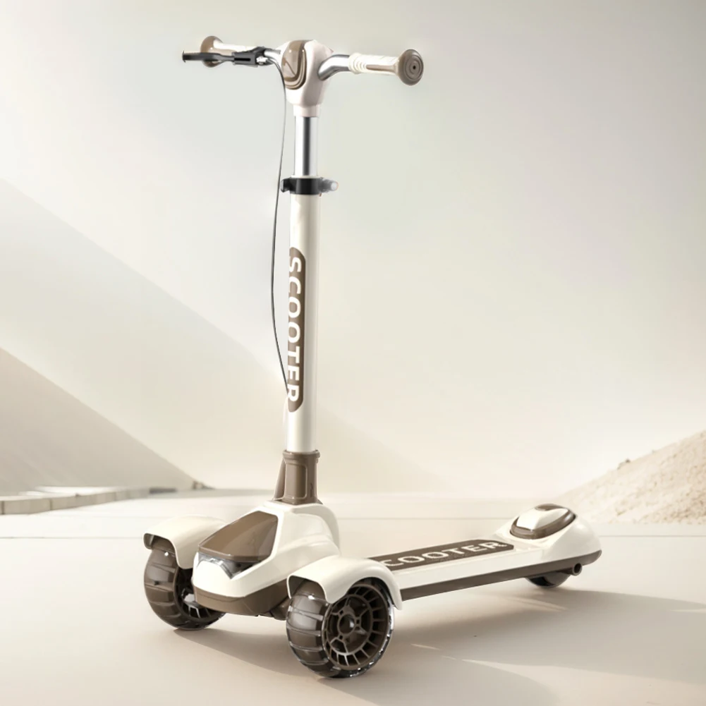 Foldable Kick Scooter Adjustable Height 3 Wheel Scooter Non-Slip Deck Kids Push with Brake For 5-18 Years Old