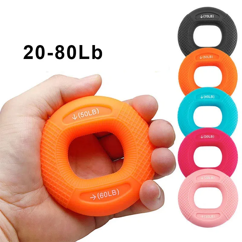 

2X Silicone Hand Grip Gripper Round Exercise Gym Stress Ball Gym Gripping Finger Forearm Trainer Carpal Expander Muscle Workout