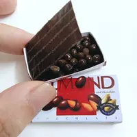 NEW 1 Box + Chocolate Balls 1/6 Scale Dollhouse Miniature Chocolate Bean for Blyth Barbies BJD OB11 Doll House Kitchen Play Toys 1