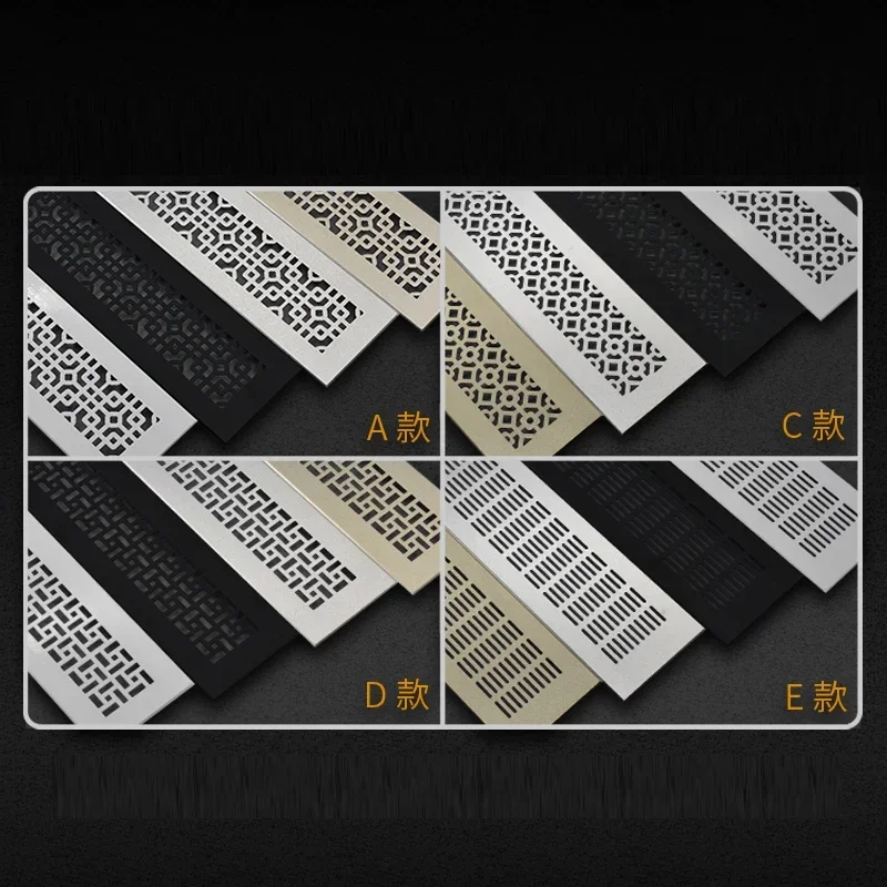 100mm Wide Square Rectangle Aluminum Air Vent Ventilator Grille Cover Air Conditioner Closet Shoe Cabinet