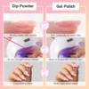 24 Colors Red Pink Dip Powder with Base Top Coat Activator & Essential Tools for Christmas Nail Art Design Winter Holiday Gifts 5
