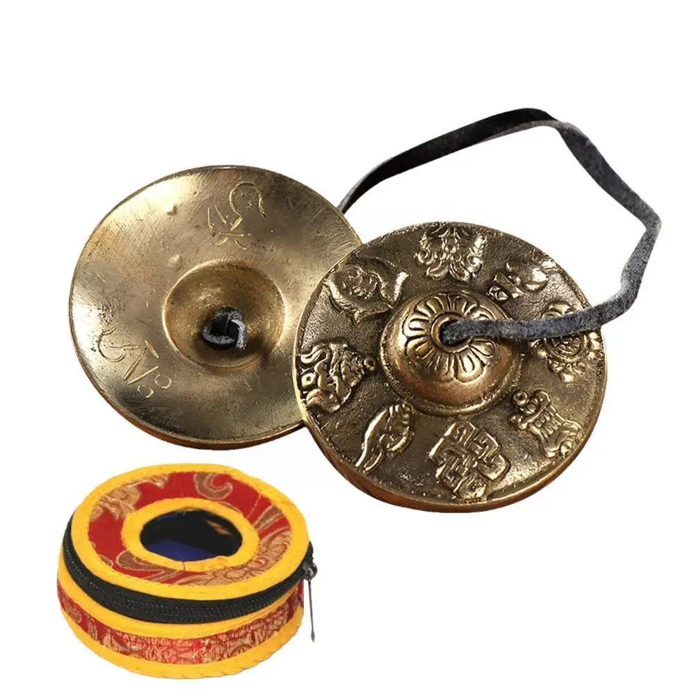 

2.6in/6.5cm Tibetan Meditation Tingsha Cymbal Bell Bells Nepal Home Mindfulnee Pendant Bronze Decoration Buddhist Ti I8S1