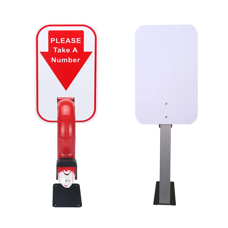 Ycall Take-A-Number Ticket Dispenser with Counter Stand 1 Roll Tape Paper 3 Digits 2000 Labels for Queue Management System