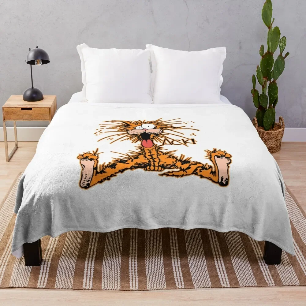 

Bill The Cat Ack! said the cat Throw Blanket Bed linens Travel Blankets
