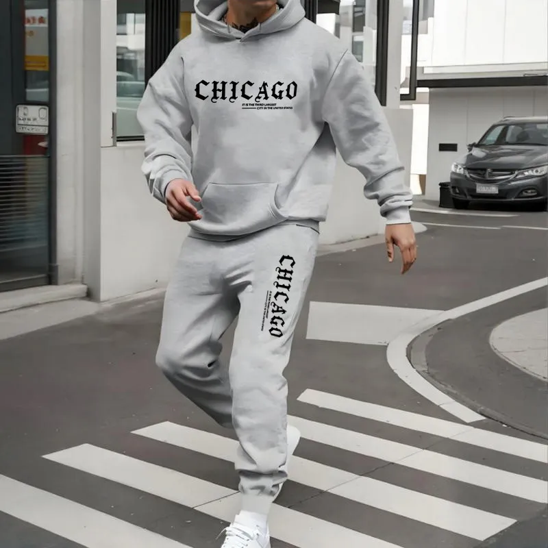 Men's Sports Suits Fashion Tracksuit Women Hoodies + Pants Two Pieces Sets Running Casual Sweatshirts Sweatpants Men's Clothing 6