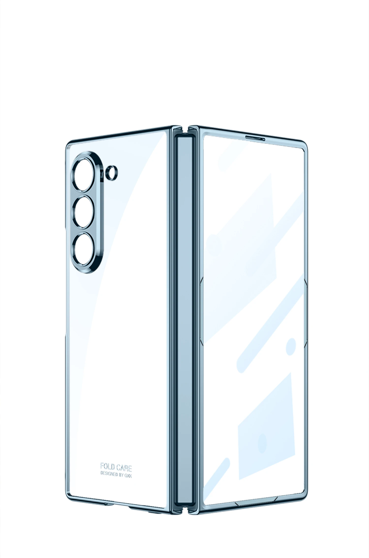 Luxury Plating Clear Case For Samsung Galaxy Z Fold 7 6 Front Screen Glass Prote
