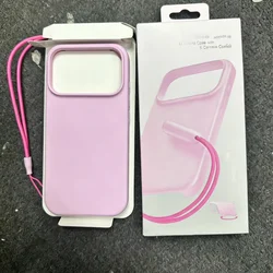 Enhanced Silicone Protective Phone Case with Kickstand and Hand Lanyard Holder - Anti - Drop, Soft Touch Cover - iPhone 17 Pro (Pink)