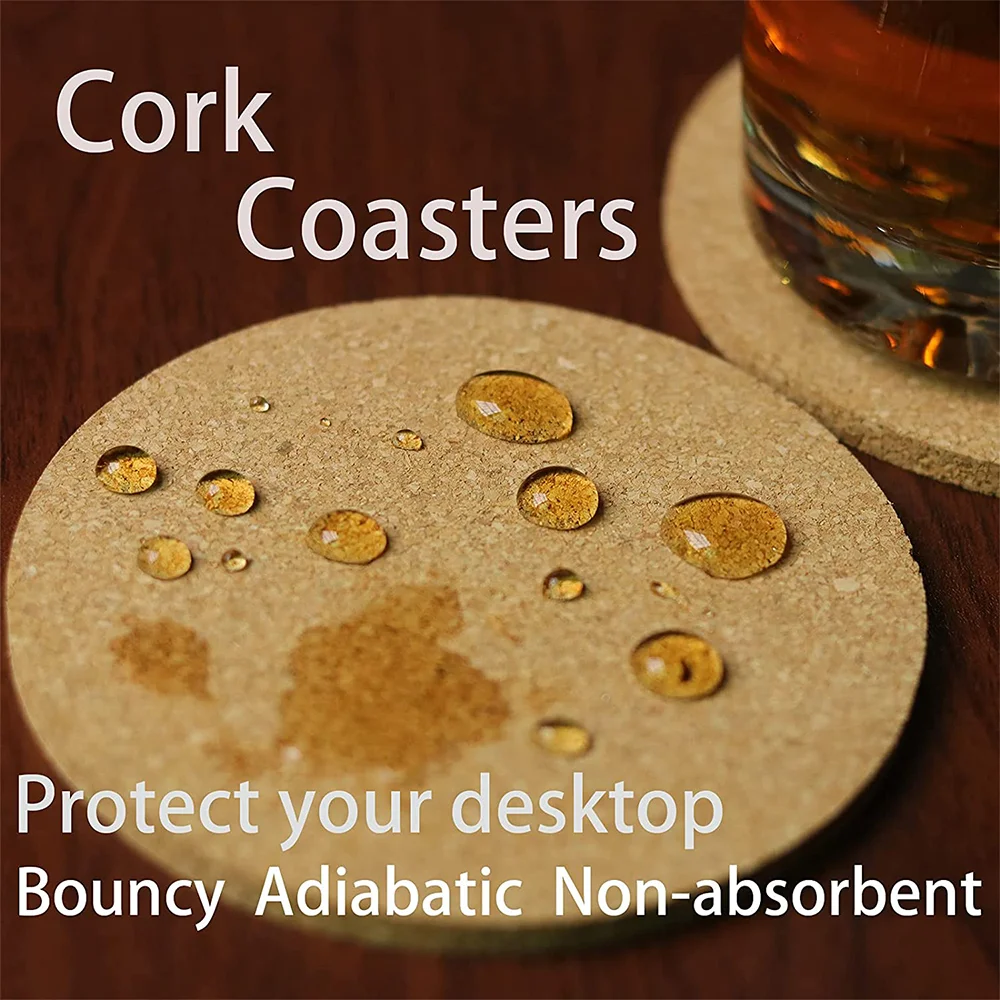 Custom Cork Coaster Engraved Pattern Tea Coffee Mug Drinks Holder for Kitchen Natural Wooden Mat Tableware Round Drink Coaster 9 Sefc3d58786b1423492947de1e9f99a2aS