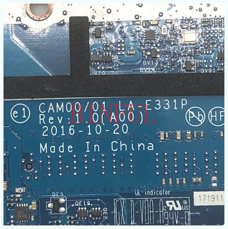 YH90J 0YH90J CN-0YH90J For XPS 15 9560 Laptop Motherboard LA-E331P