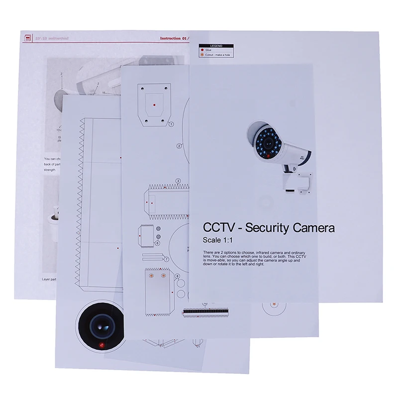 1:1 Paper Model Fake Security Dummy Surveillance Camera Security Model Puzzles