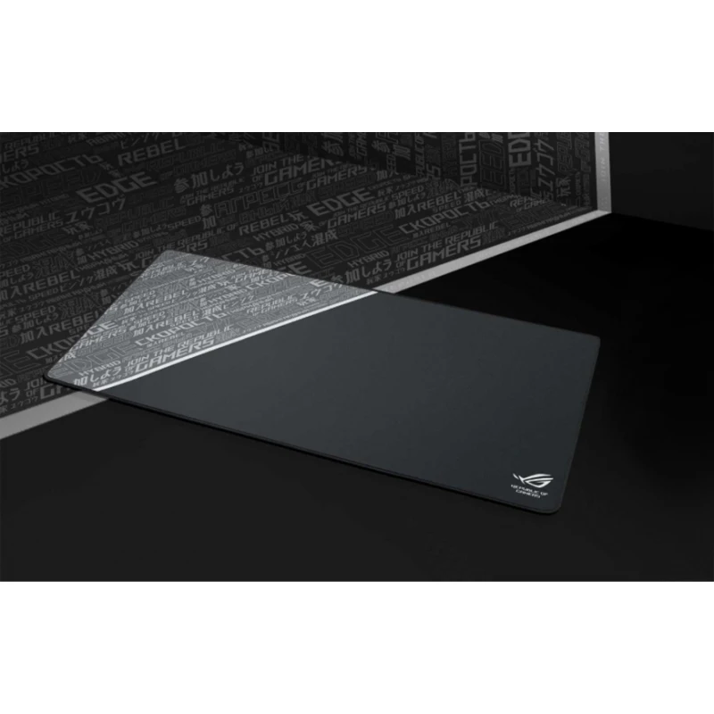 Black Rubber Large Gaming Mouse Pad with Lock Edge for Computer Keyboard