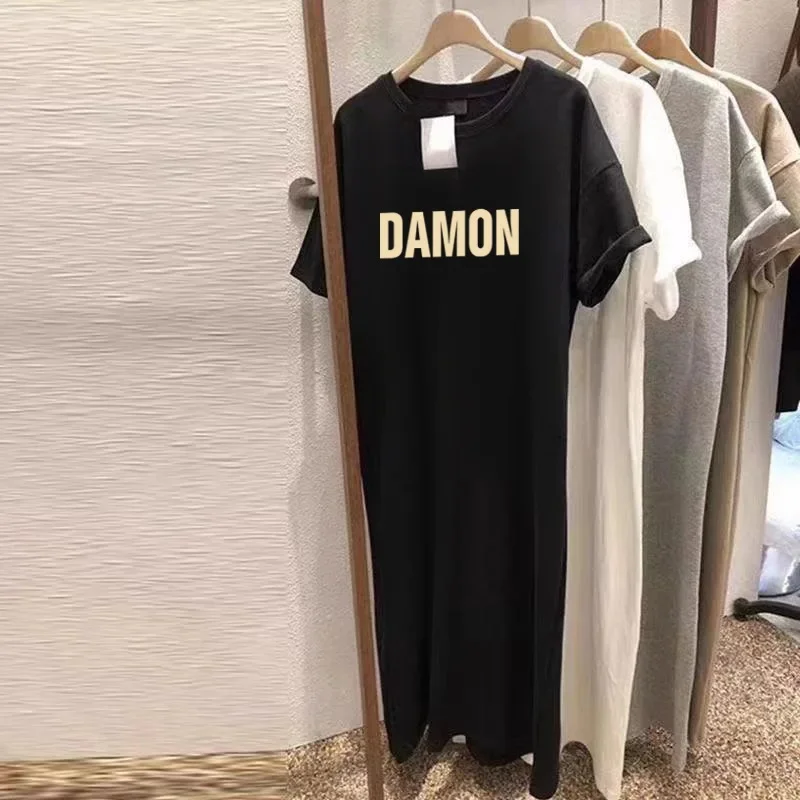 Pure Cotton Black [DAMON letter yellow pattern]]