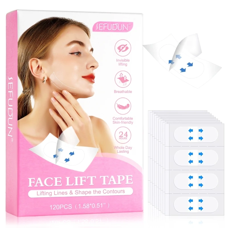 120pcs Face Lift Tape Invisible for Jowls Double Chin Makeup Gift for Women Girl