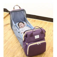 Dual-use  Folding Bed Mummy Bag Going Out Light Large Capacity Maternal And Infant Back Milk Bag Multipurpose Mummy Bed Bag 1