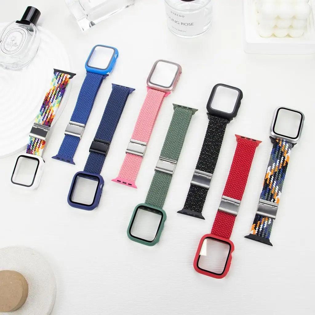 Enhanced Nylon Strap and Protective Case with Elastic Braided Band