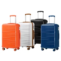 British Traveller Lightweight Hard Shell Suitcase ABS+PC, 20/24/28 inches, 4 spinner wheels with combination lock