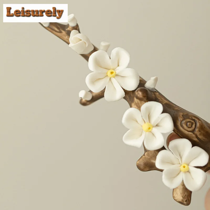 Handmade Pinched Plum Blossom Flower Incense Holder Incense Smoke Waterfall Incense Burner Aromatherapy Censer Pen Rest Ornament