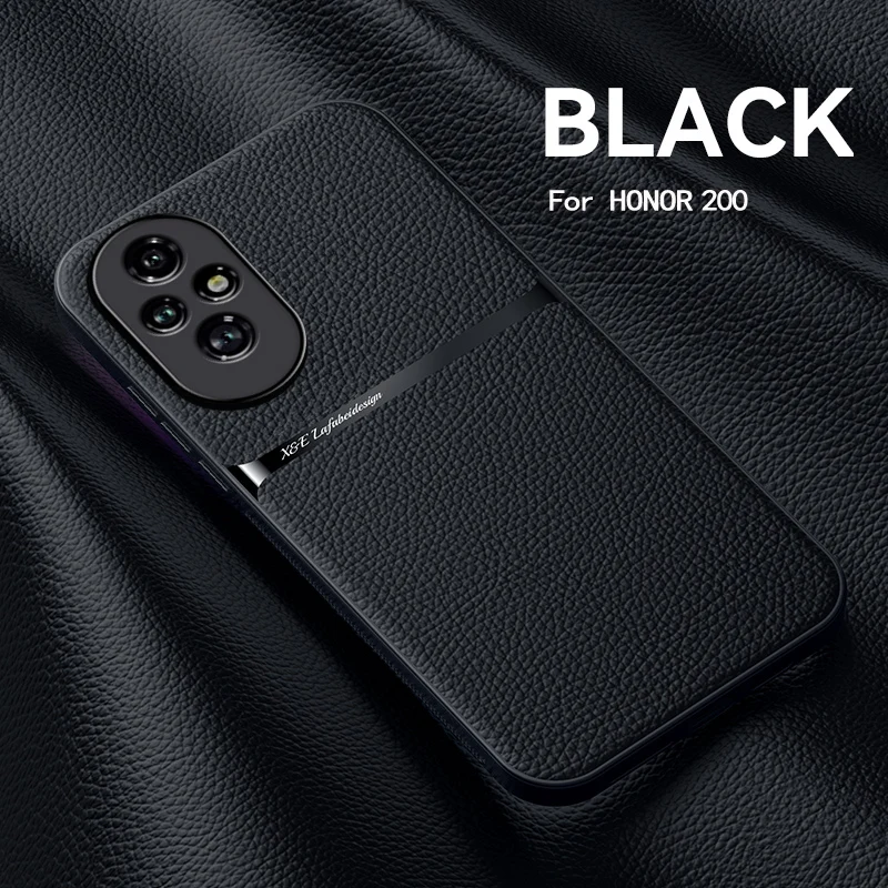 Honor 200 Series Magnetic PU Leather Ultra-Thin Drop-Proof Camera Protection Case