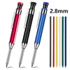 2.8mm Red Blue Black All Metal Solid Woodworking Automatic Pencil with Pencil Sharpener 6 Colors 2B Lead Deep Hole Marking Pen 1