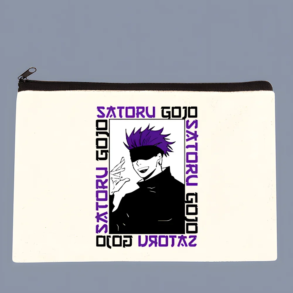 Jujutsu Kaisen Cartoon Ryomen Sukuna Itadori Yuji Okkotsu Yuta Gojo SatoruCanvas Card Coin Purse Female Cute Simple Zipper Bag