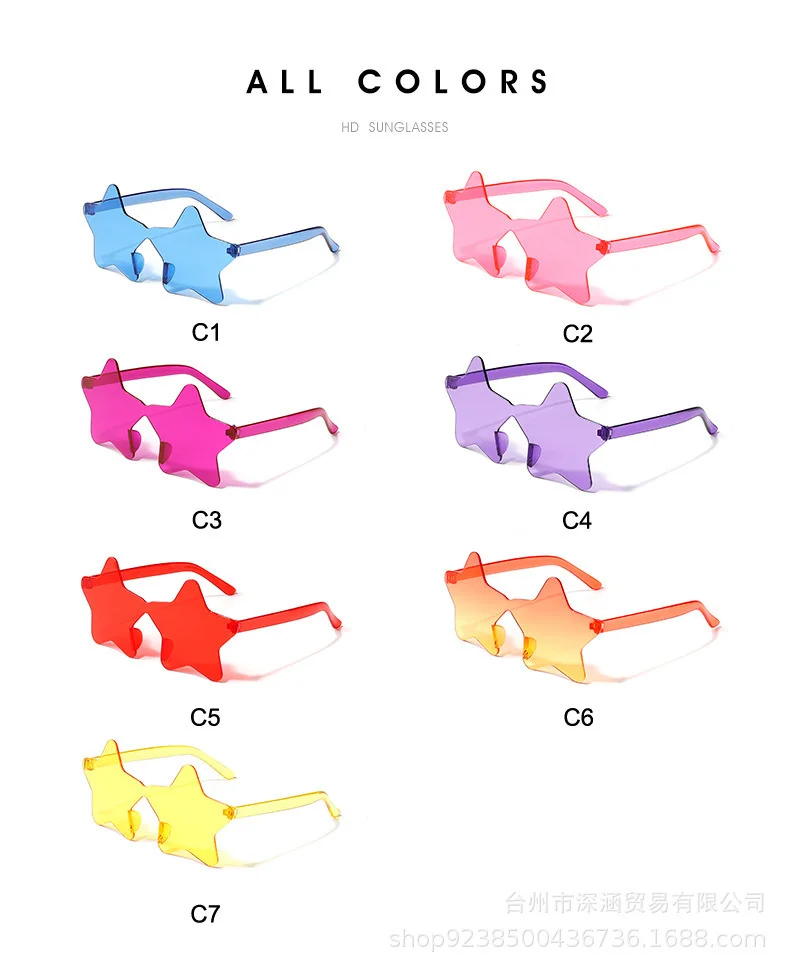 Freies verschiffen Ein stück sonnenbrille randlose persönlichkeit bunte dance sonnenbrille candy farbe einteiliges gläser – Detail 4