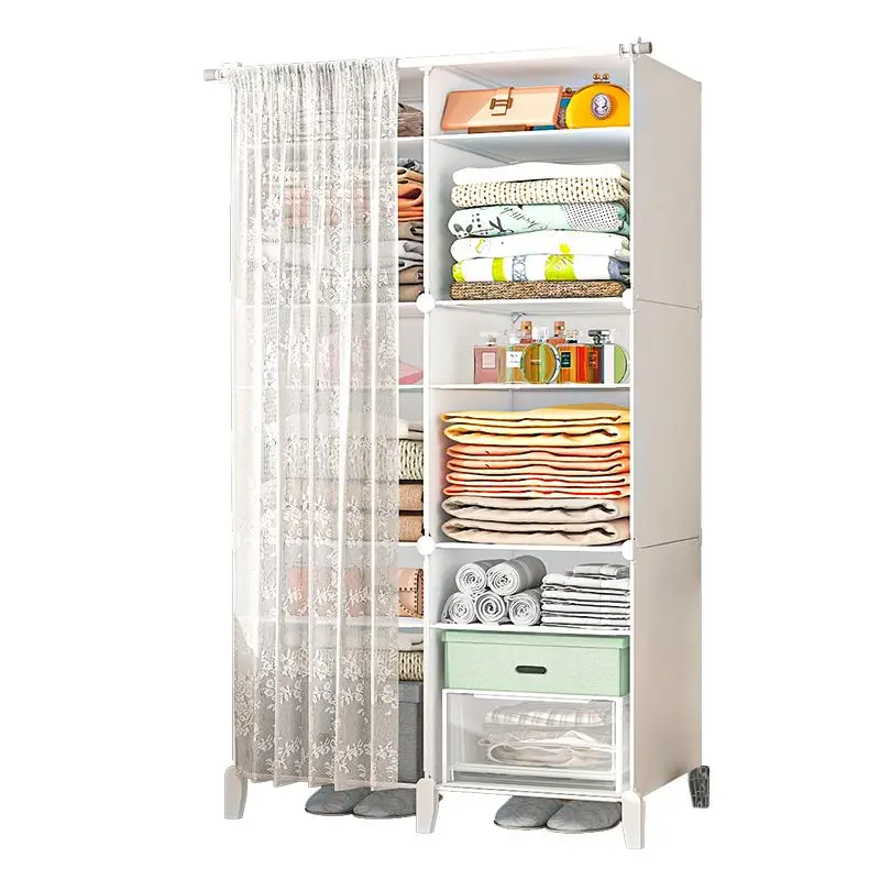 

Пылезащитная косметика, губная помада, Детская простая сборка, шкаф для одежды, кубический шкаф, пластиковый складной шкаф