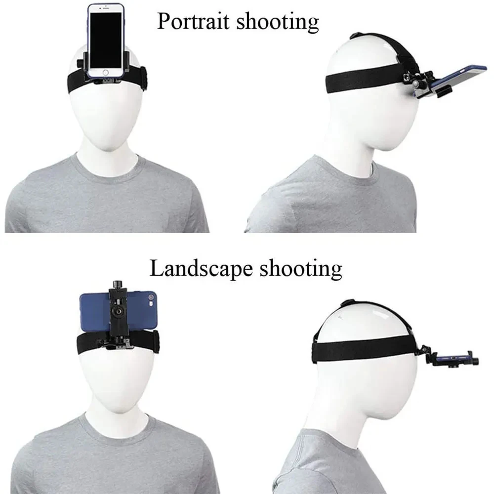 Head-Mounted smartphone Holder First-Person Video Outdoor Live Bracket for iPhone 15 14 13 Pro Max GoPro 12 11 10 9 DJI Action 4