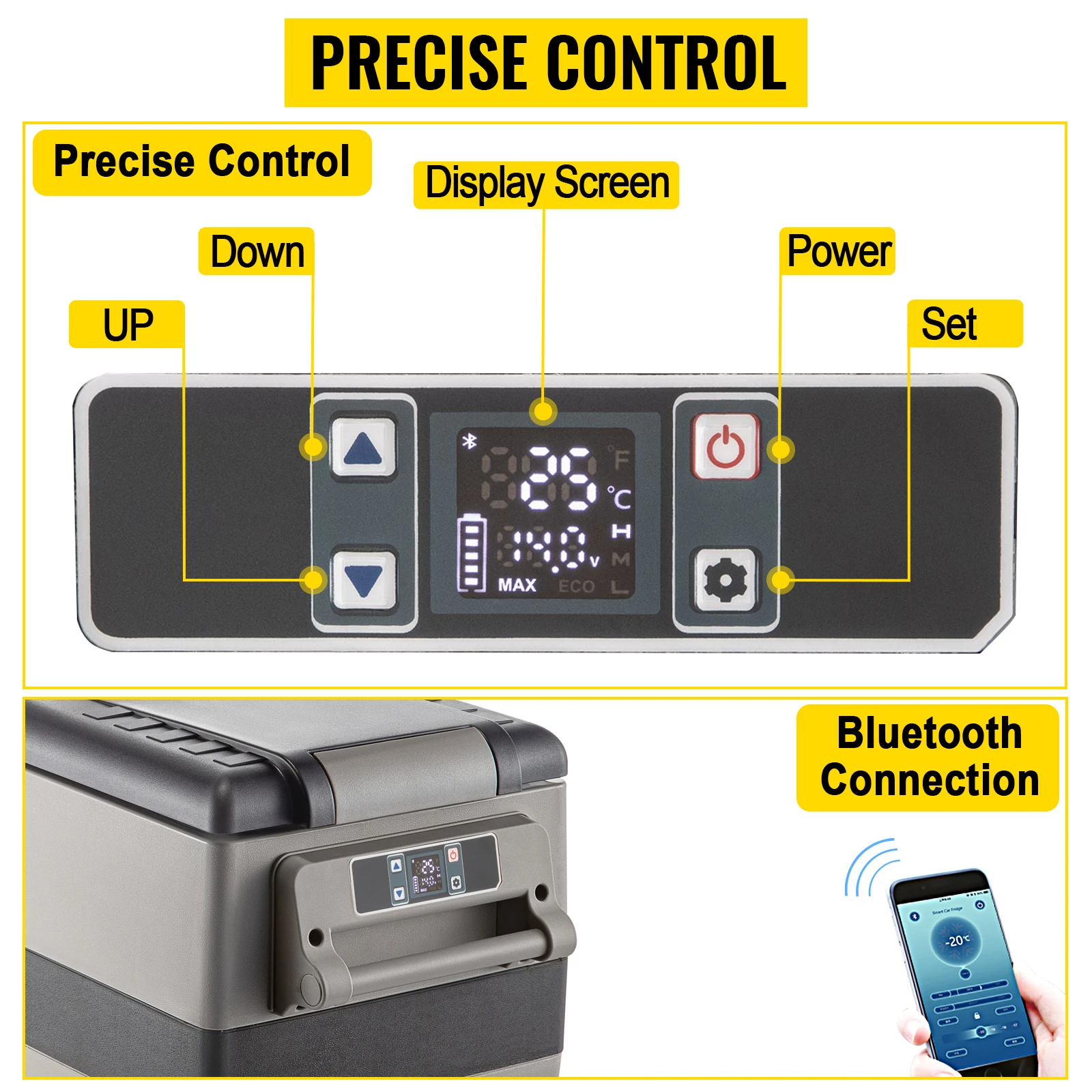 Car Refrigerator 45L Compressor Cooling Box Ship Truck Car and Mini Refrigerator 45W