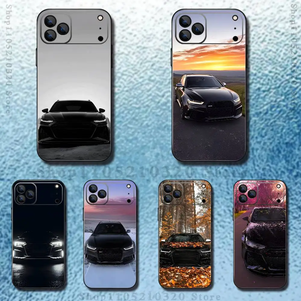 Sleek Black Silicone Phone Case in Automotive Design