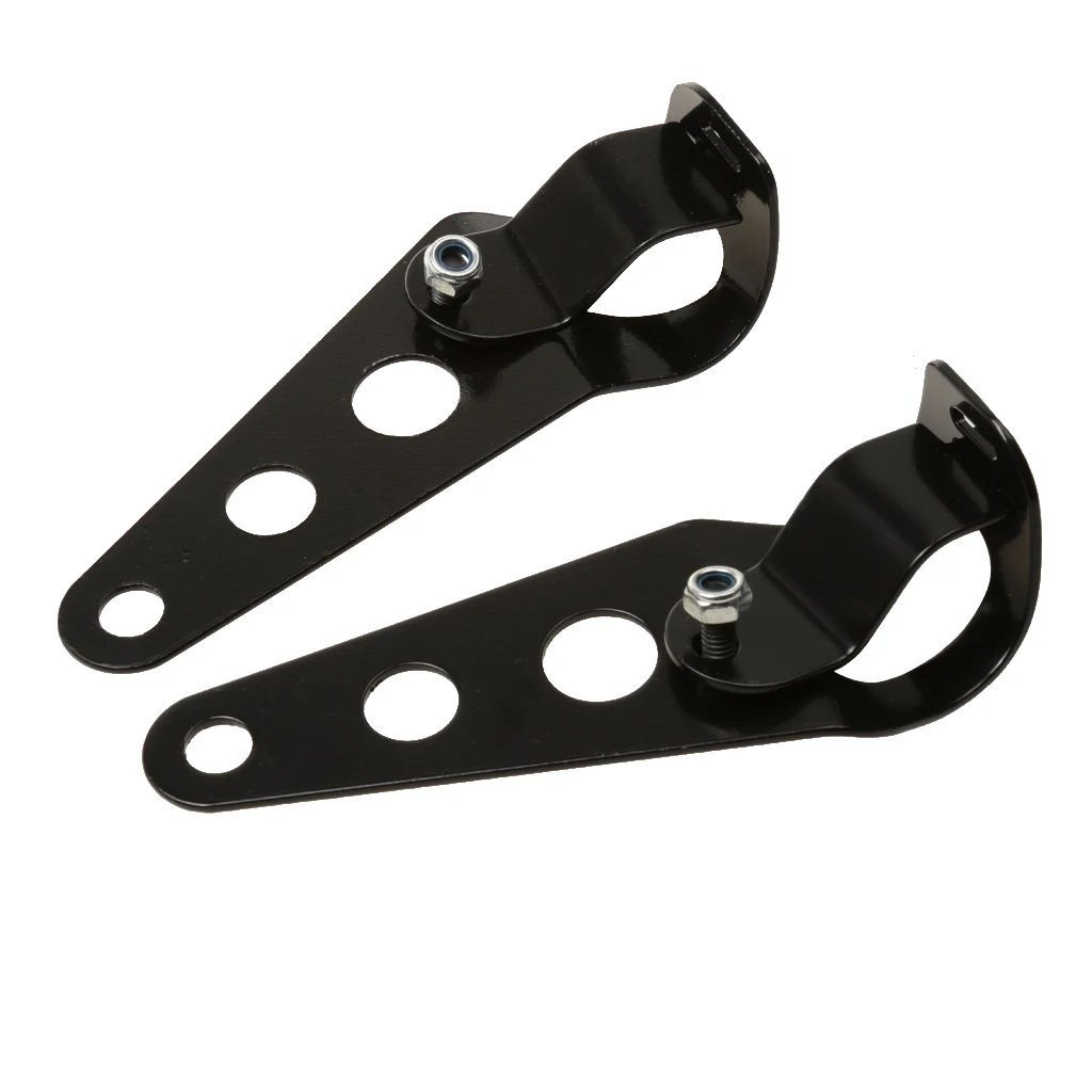 

Motorcycle Headlight Mount Bracket Fork Ear 27mm-32mm Black
