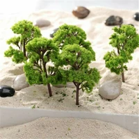 10Pcs 4CM Model Trees Train Railroad Layout Diorama Mini Scenery Plastic Scale Scene Miniature Tree Decoration - Image 3