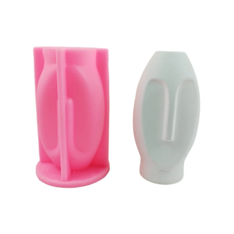 

Human Face Flower Vase Silicone Mold Succulent Flower Pot Molds DIY Craft
