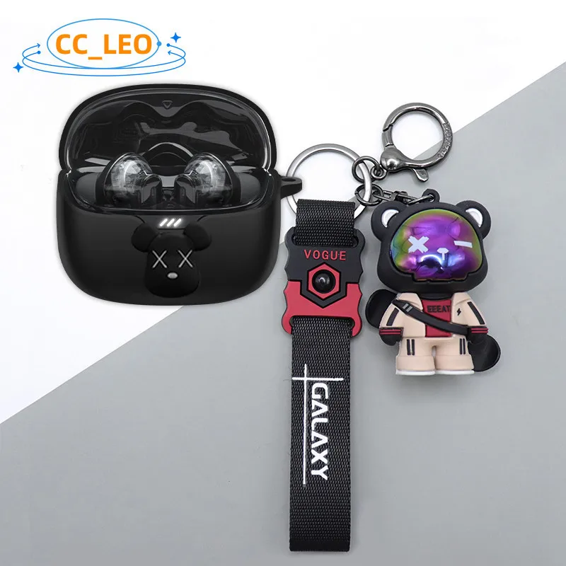 Per Jbl Wave Beam Case Cartoon Bear Portachiavi Ciondolo Jbl Wave200 Tws Custodia Morbida In Silicone Jbl Vibe Beam Cover Protettiva Cute Pig